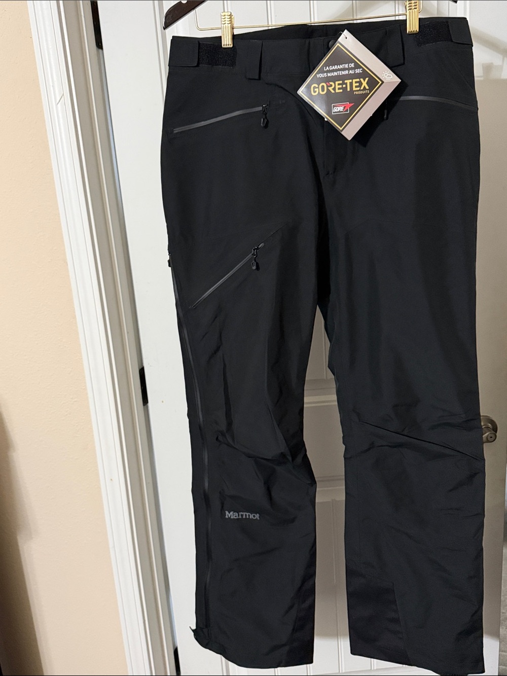 Marmot Cropp River Pants Men’s Large Black NWT Technical Outdoor